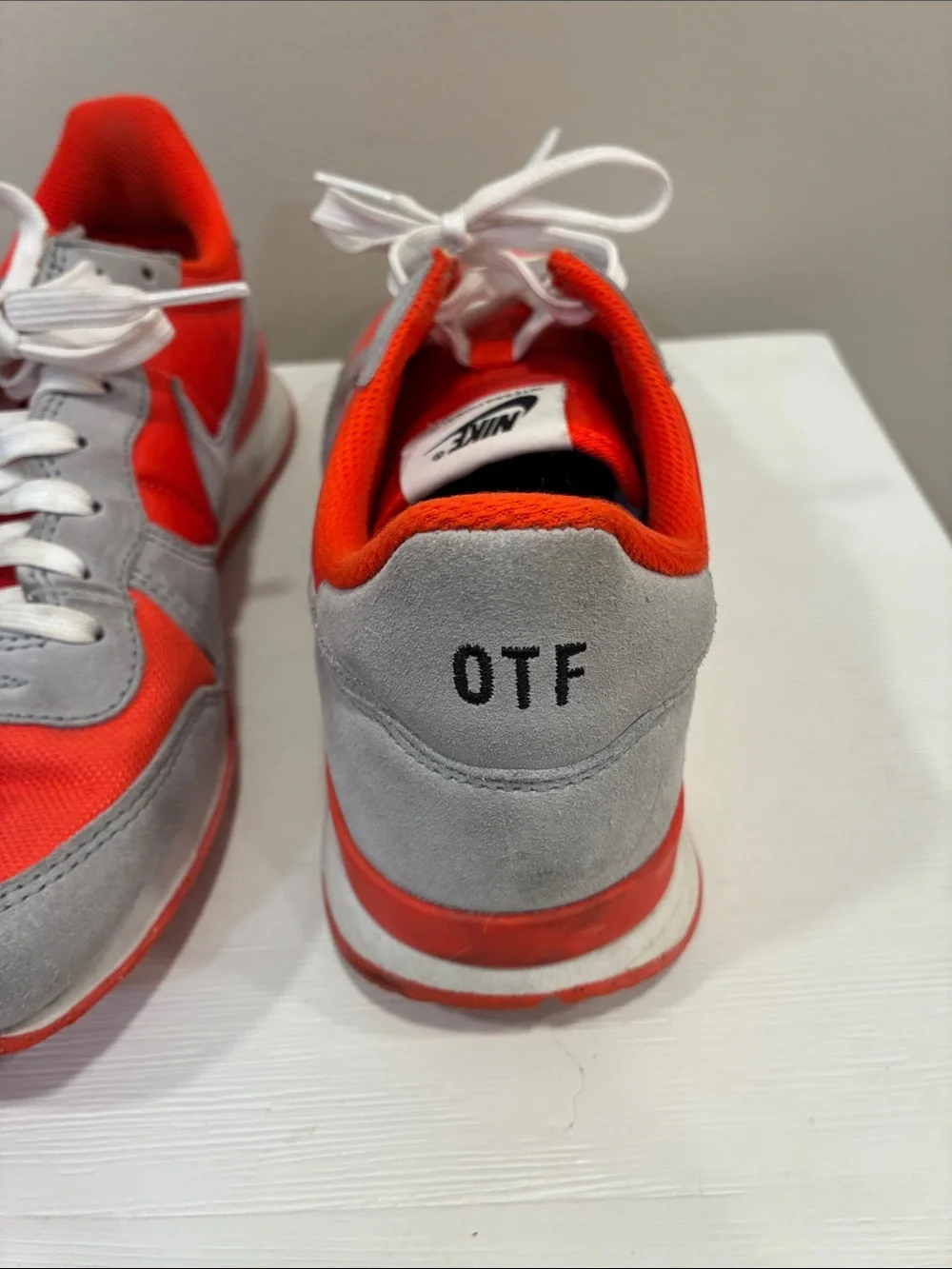 Nike Women’s Orange and Gray Low-Top Athletic Sneakers - Orangetheory Custom
